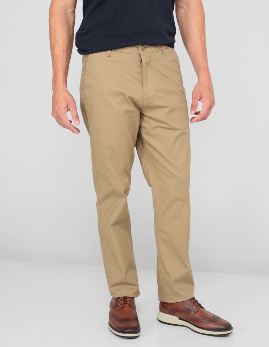 Pantalón chino slim de algodón para hombre