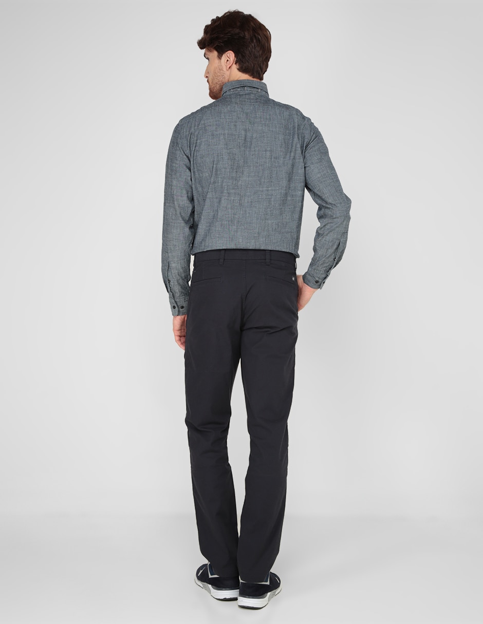 Pantalón chino slim de algodón para hombre 4