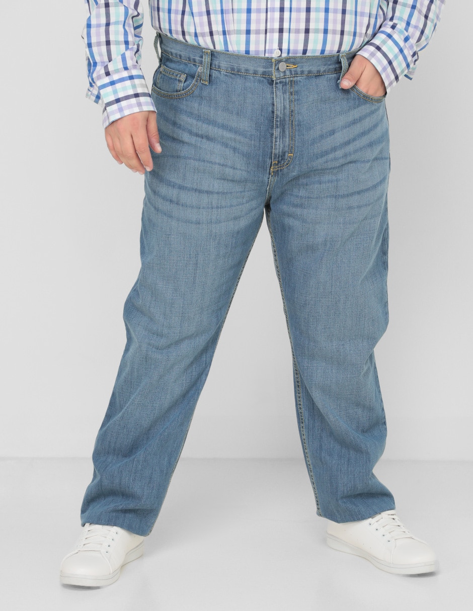 Jeans slim lavado obscuro para hombre