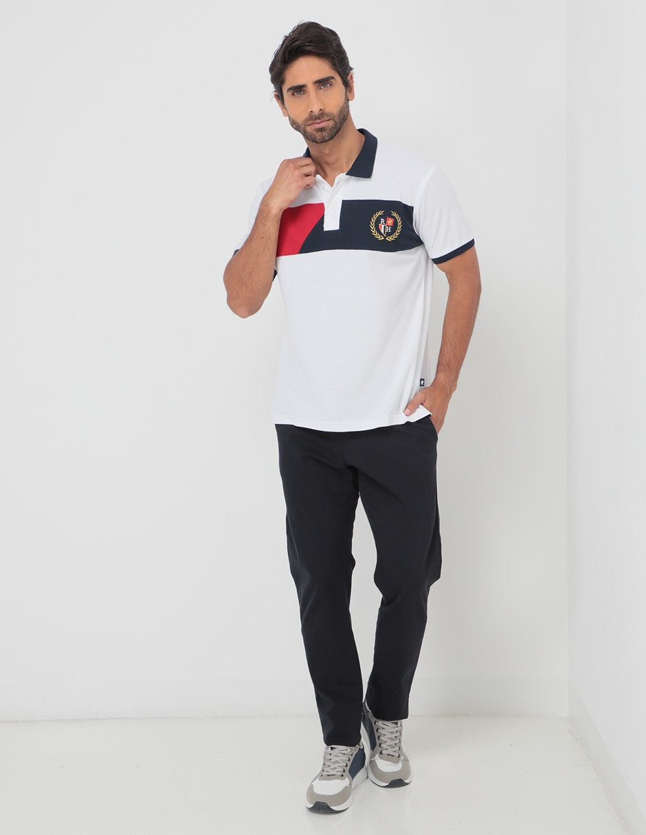 Playera Rock cuello polo para hombre
