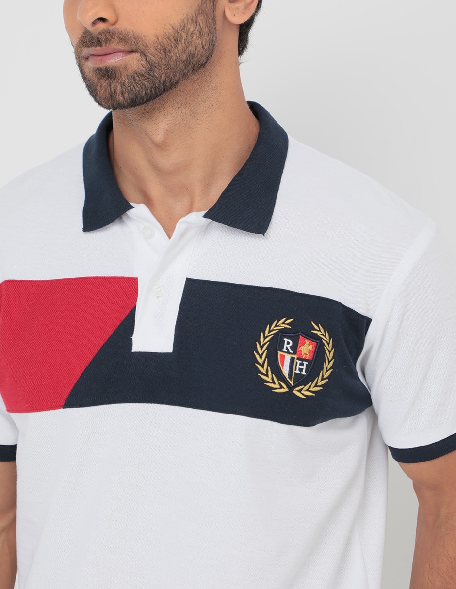 Playera Rock cuello polo para hombre