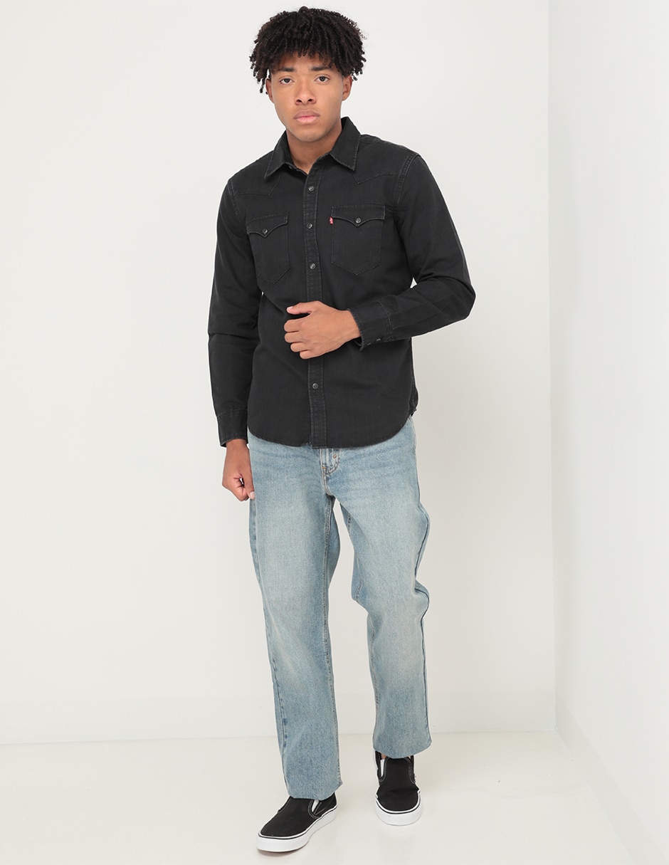 Camisa casual Levi's de algodón manga larga para hombre