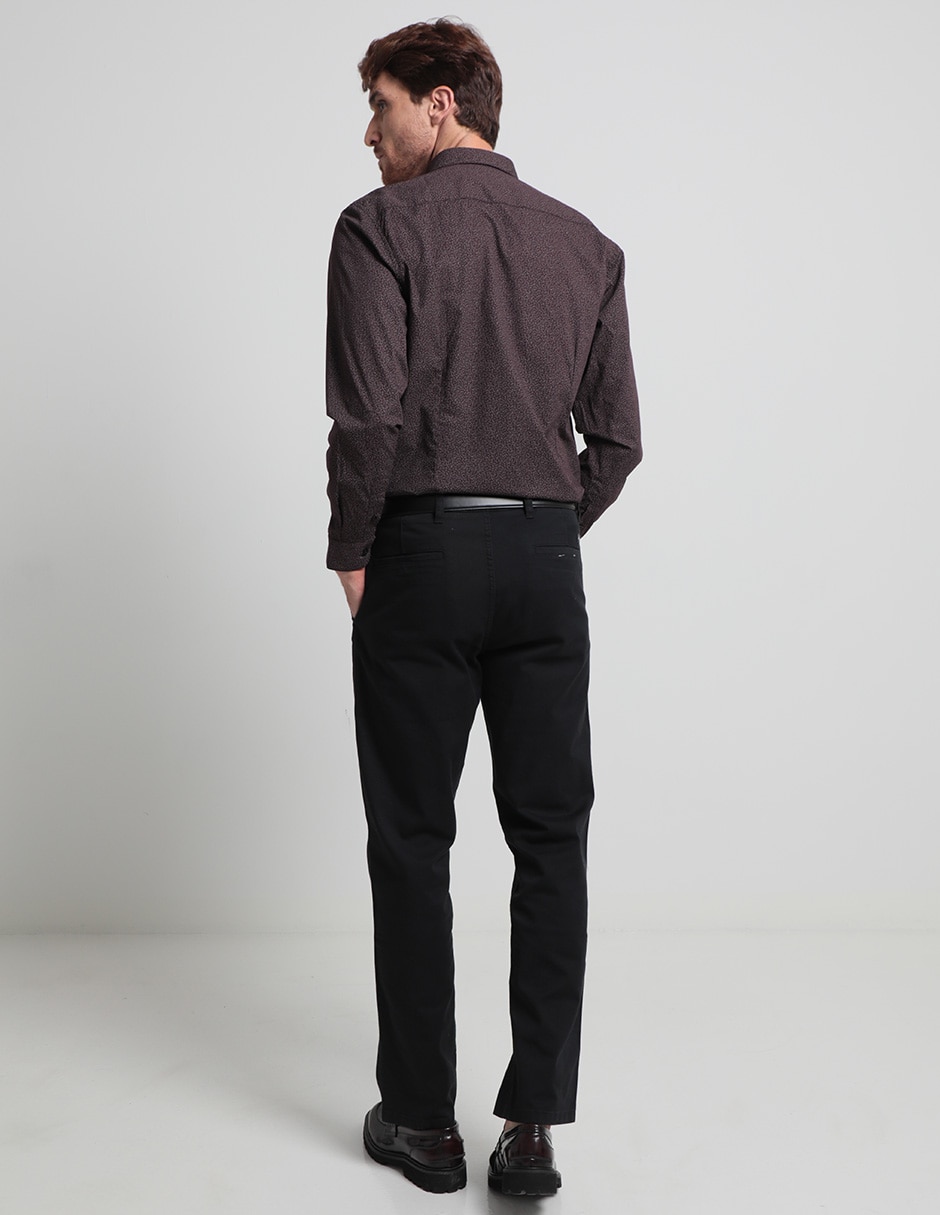 Pantalón de vestir slim de algodón para hombre 4