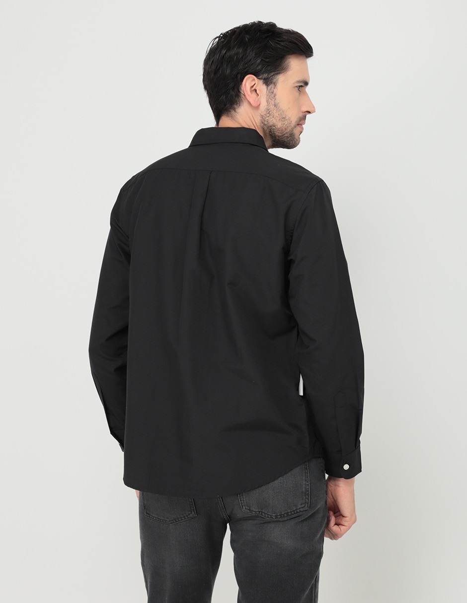 Camisa casual de algodón manga larga para hombre 4