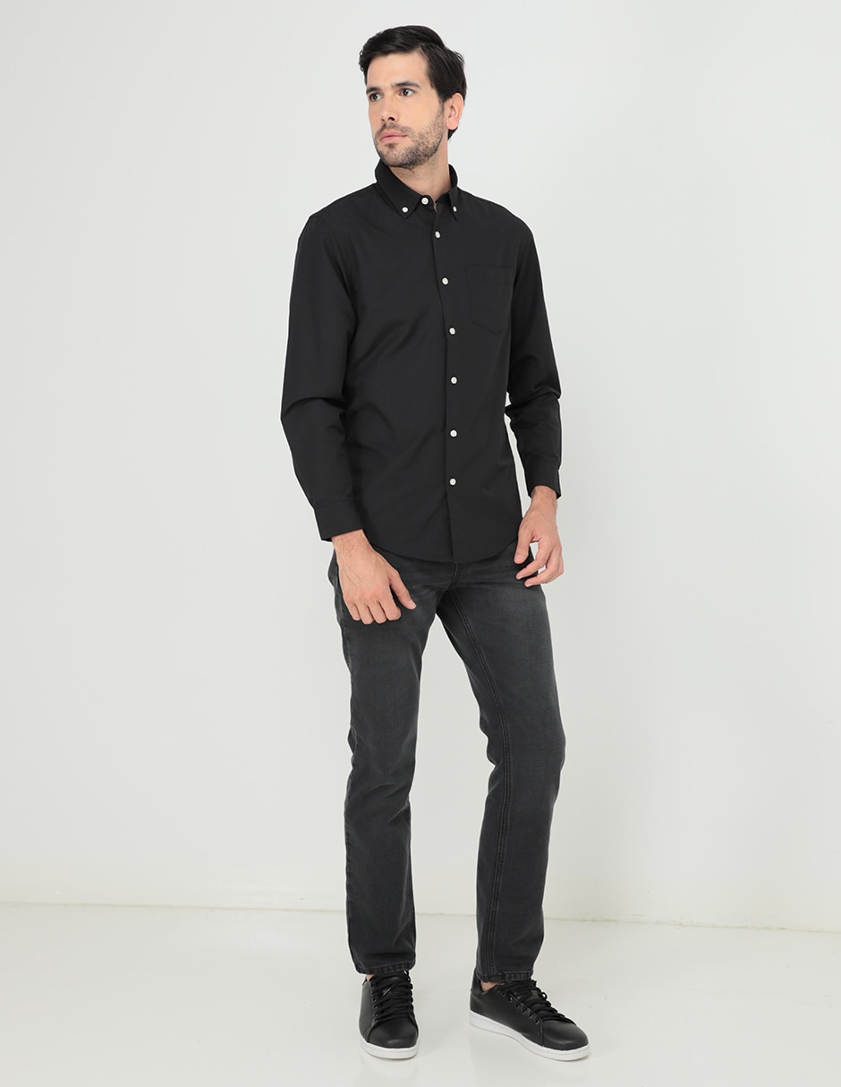 Camisa casual de algodón manga larga para hombre 3