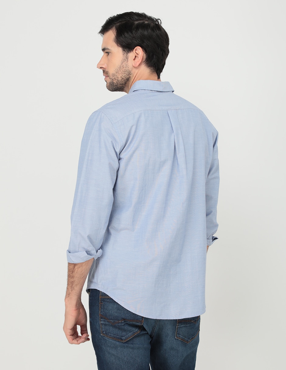 Camisa casual Dockers de algodón manga larga para hombre