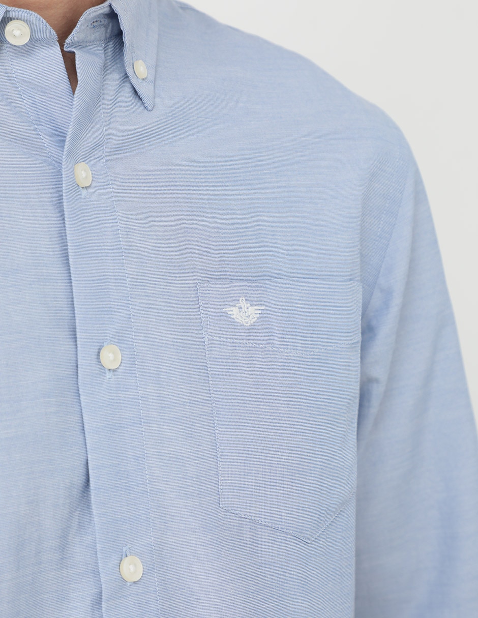 Camisa casual Dockers de algodón manga larga para hombre