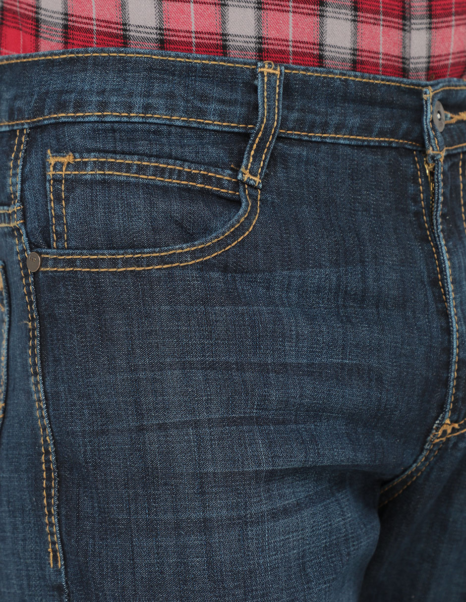 Jeans slim lavado sand blast para hombre 7