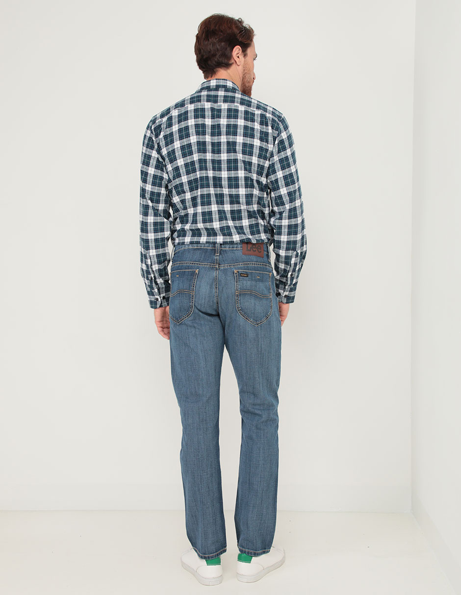 Jeans slim Lee lavado whisker para hombre