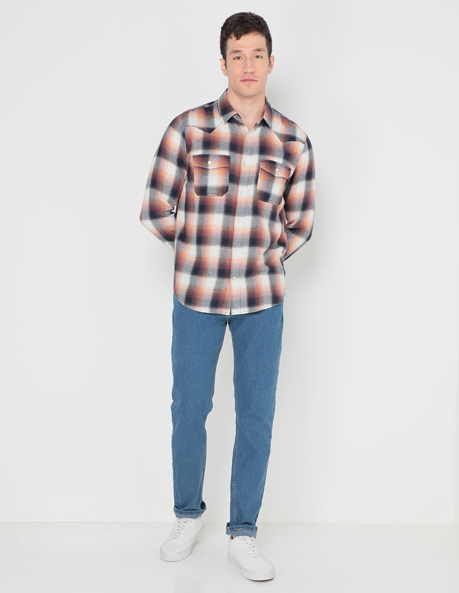 Jeans slim lavado claro para hombre