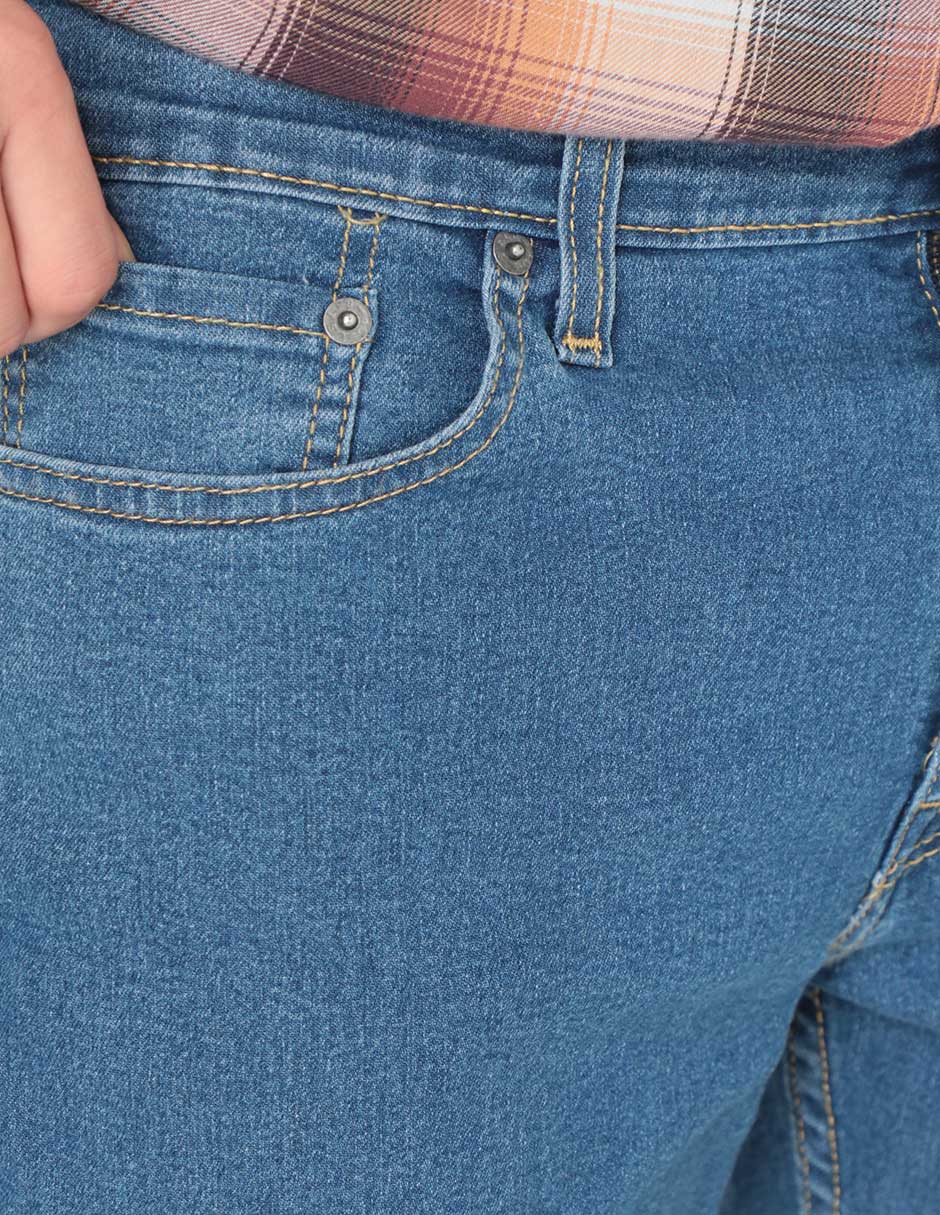Jeans slim lavado claro para hombre