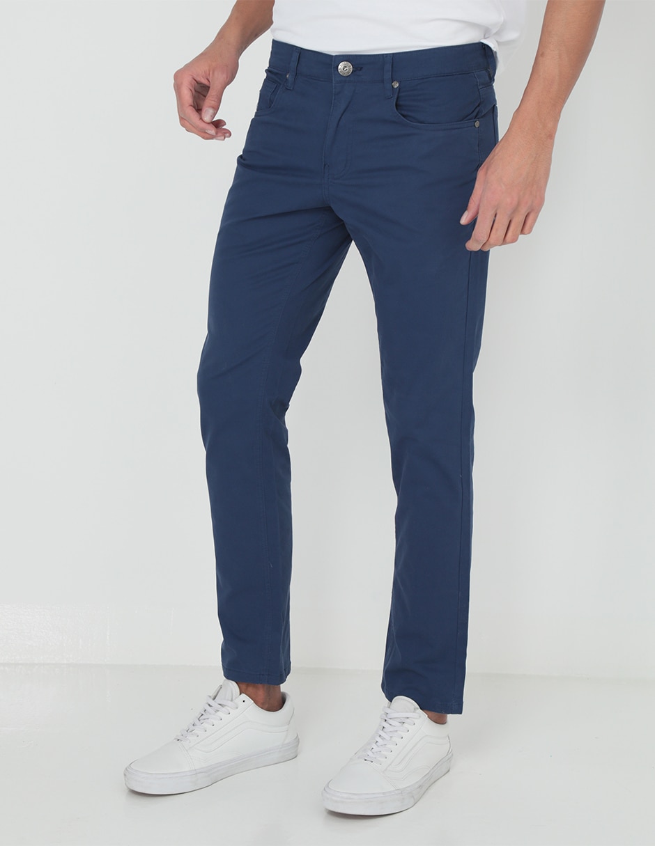 Pantalón chino slim de gabardina para hombre Pantalón chino slim de gabardina para hombre