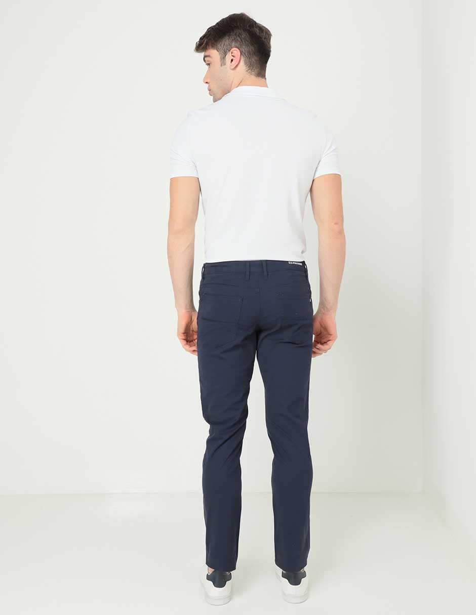 Pantalón chino slim de gabardina para hombre 4