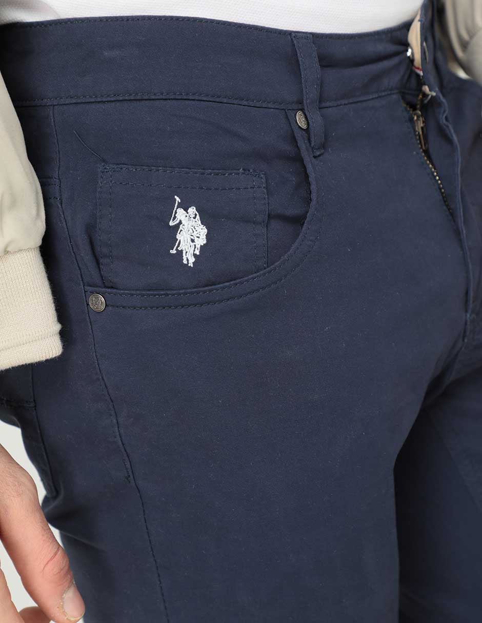 Pantalón chino slim de gabardina para hombre 2