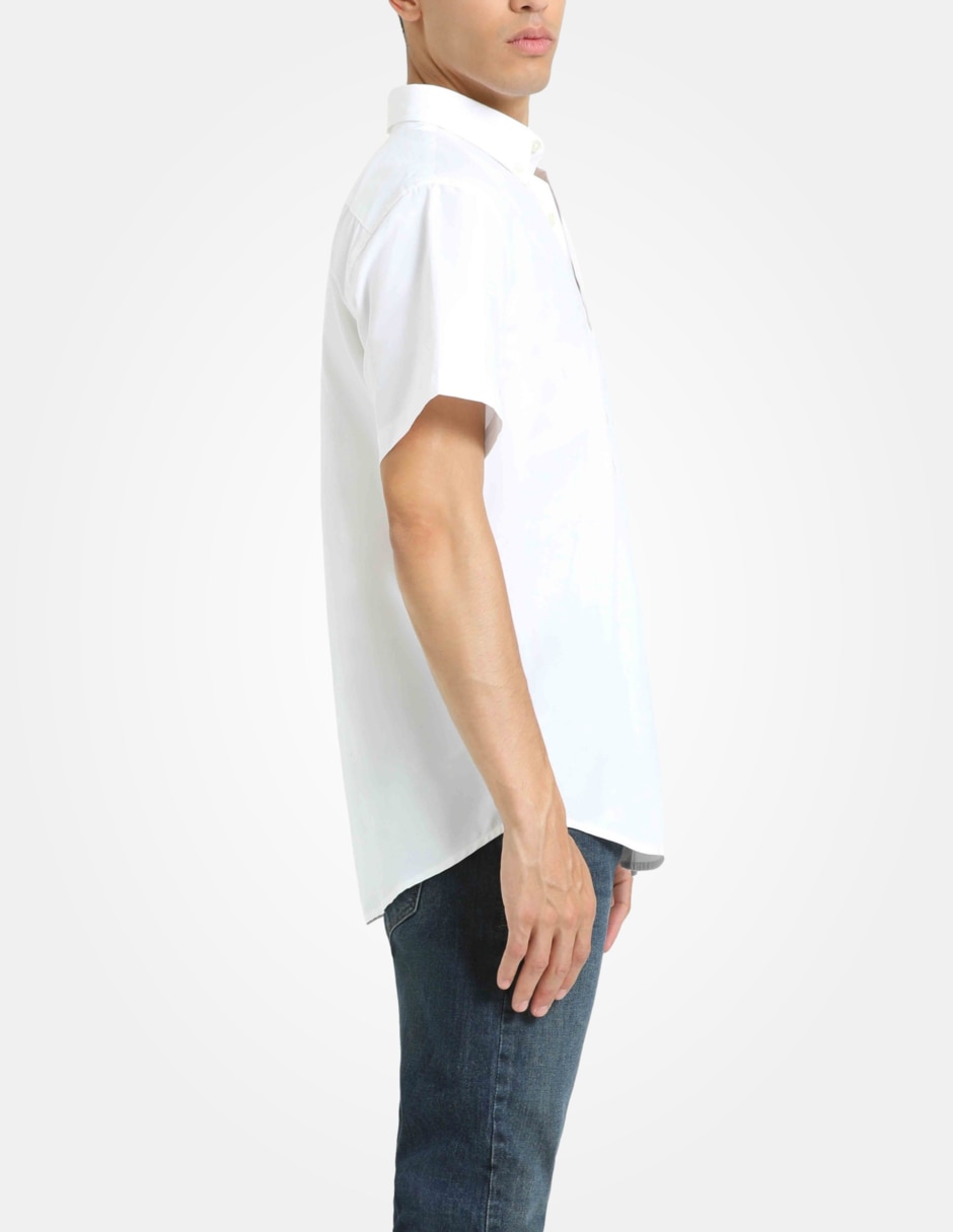 Camisa de vestir Dockers de algodón manga corta para hombre