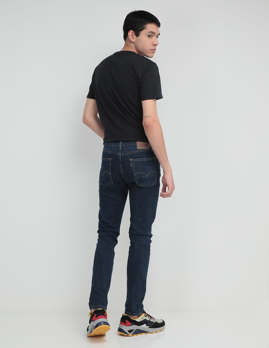 Jeans skinny lavado obscuro para hombre 5