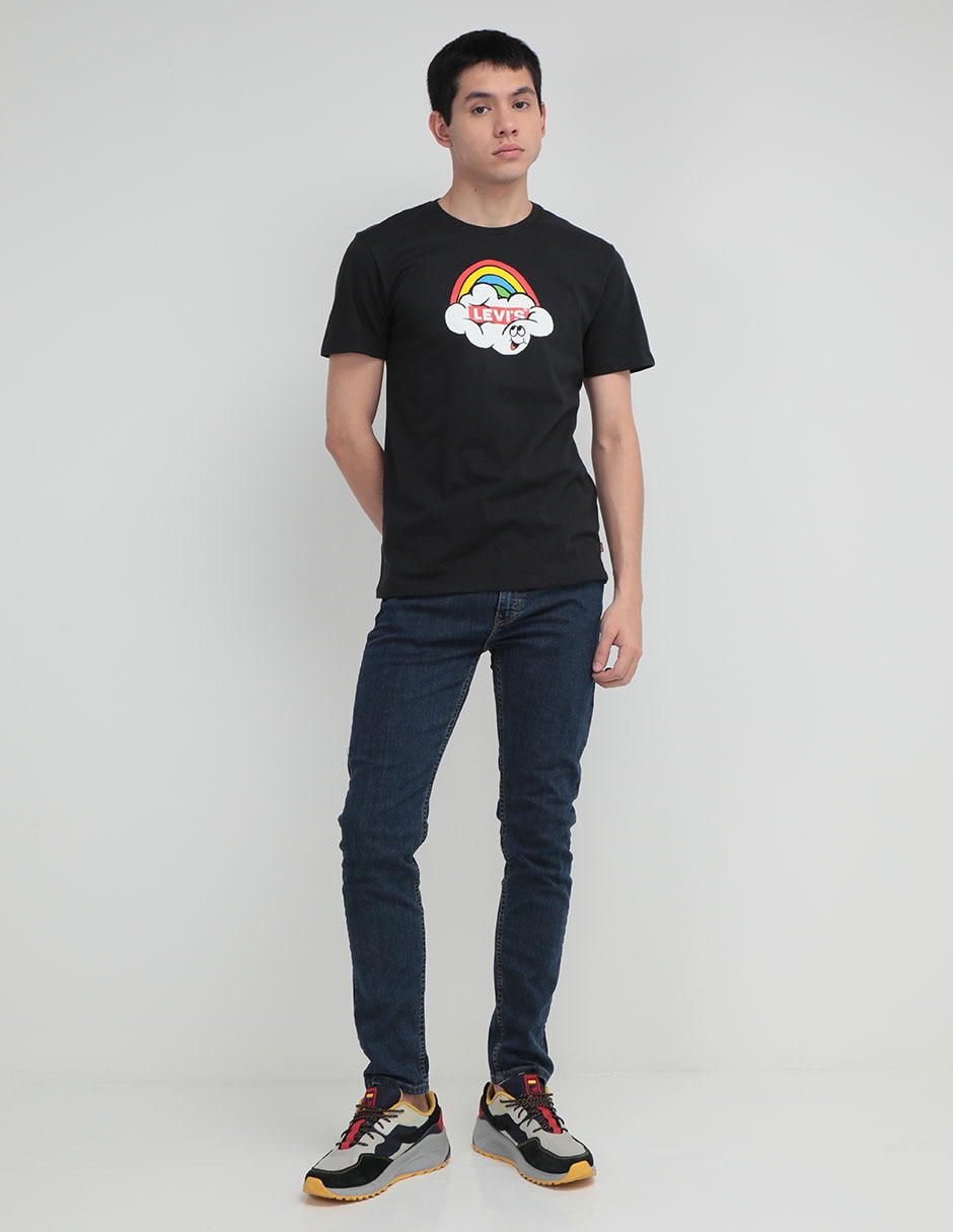 Jeans skinny lavado obscuro para hombre 6