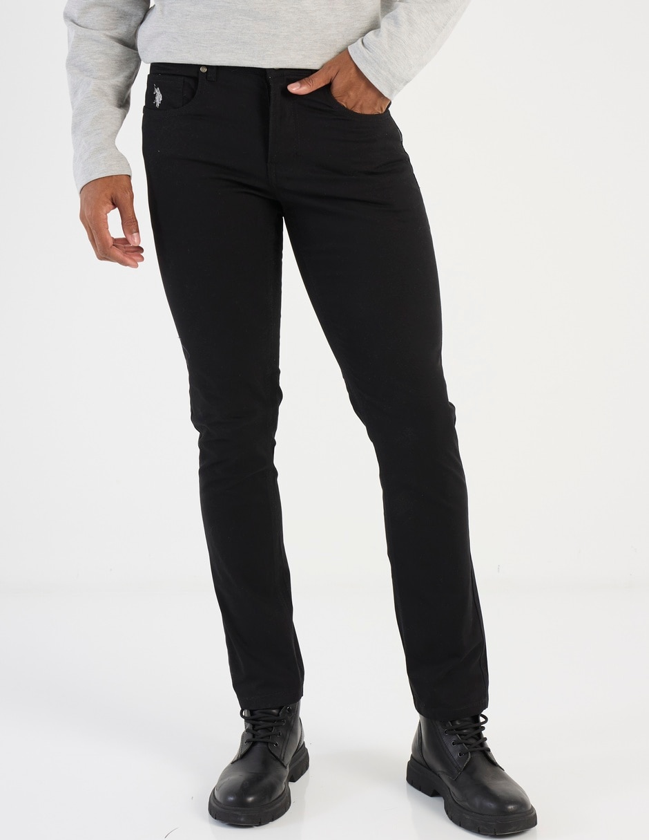 Pantalón chino slim de gabardina para hombre Pantalón chino slim de gabardina para hombre