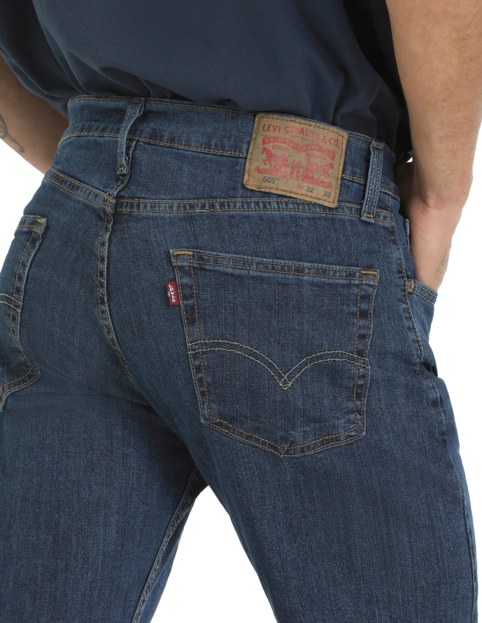 Jeans straight 505 lavado rinse para hombre 9