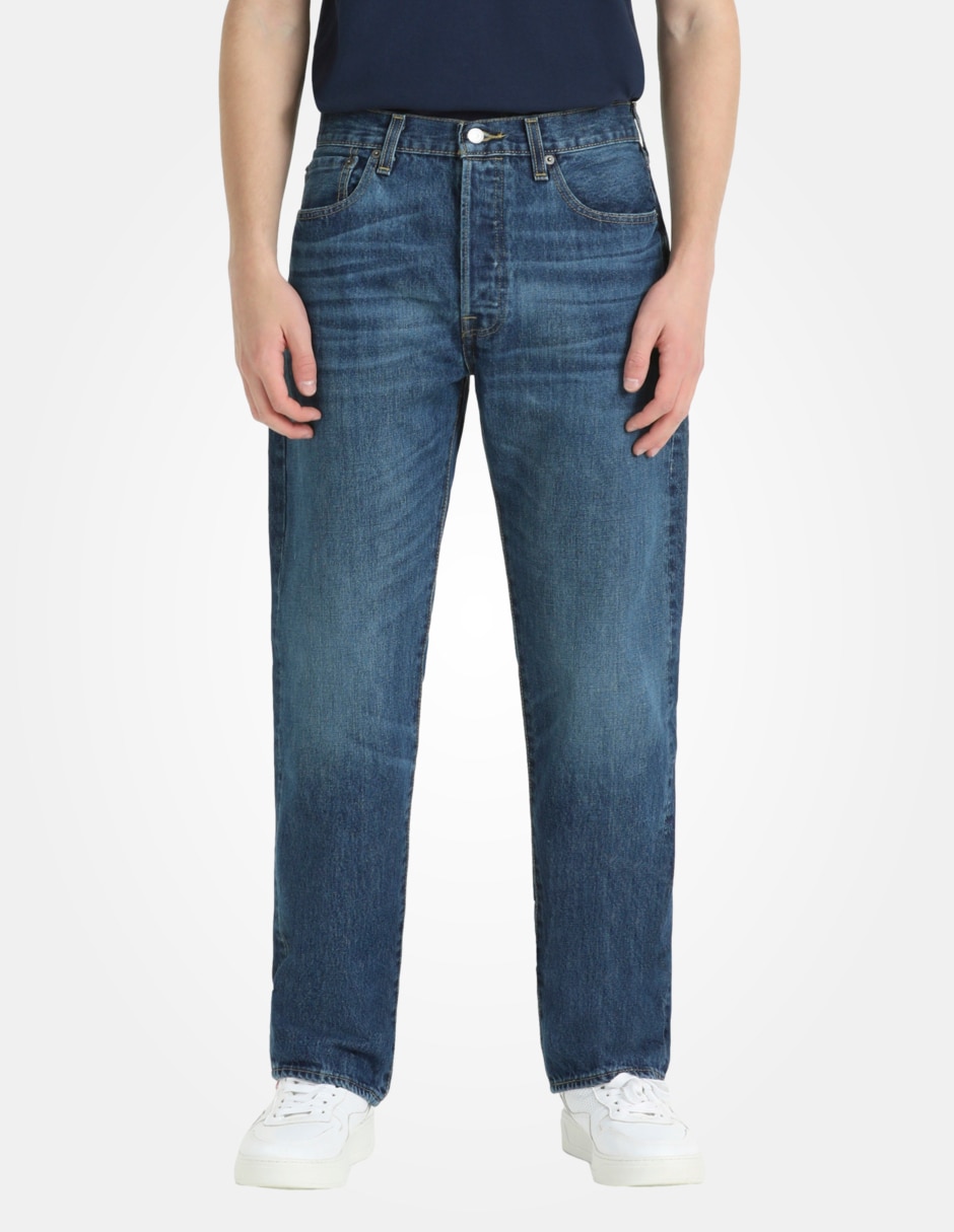 Jeans straight 501 lavado whisker para hombre 1