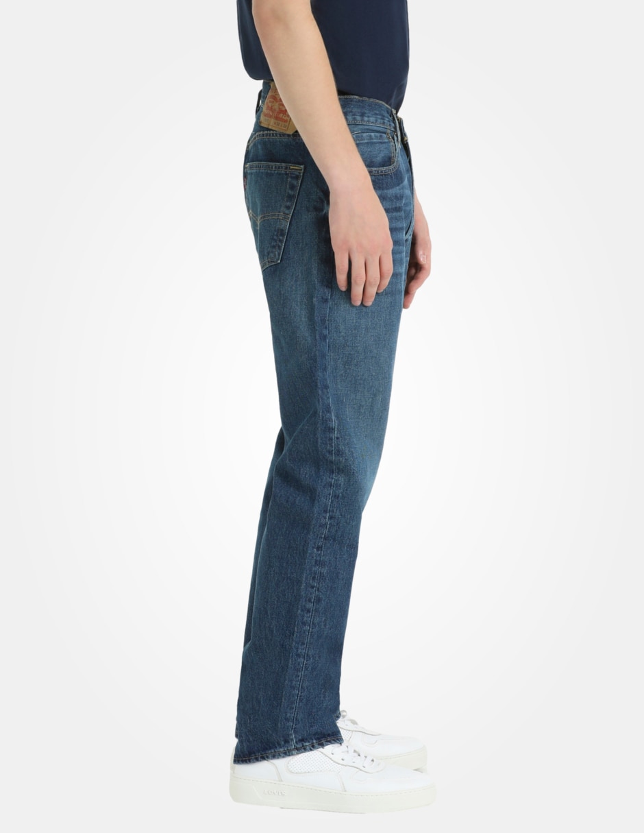 Jeans straight 501 lavado whisker para hombre 5