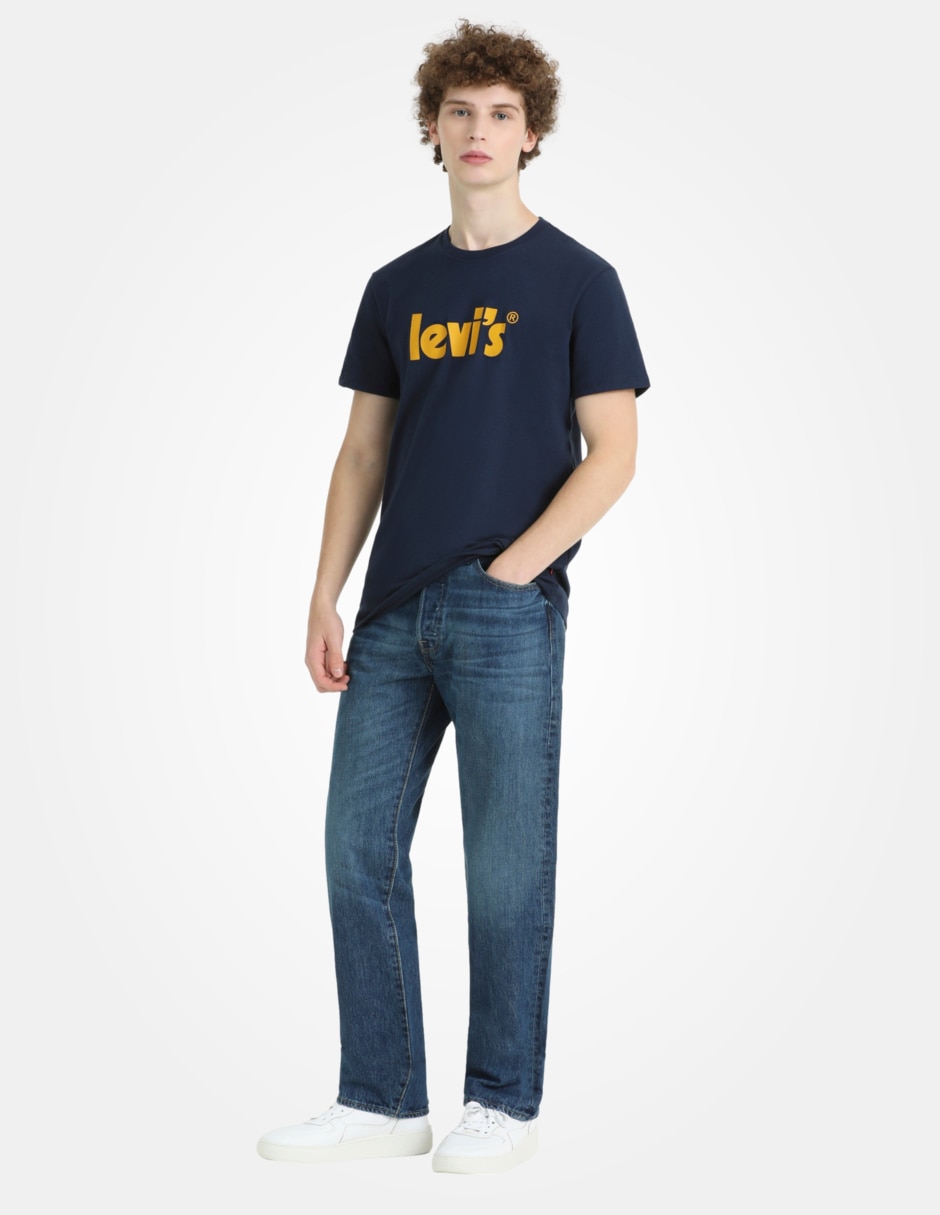 Jeans straight 501 lavado whisker para hombre 7