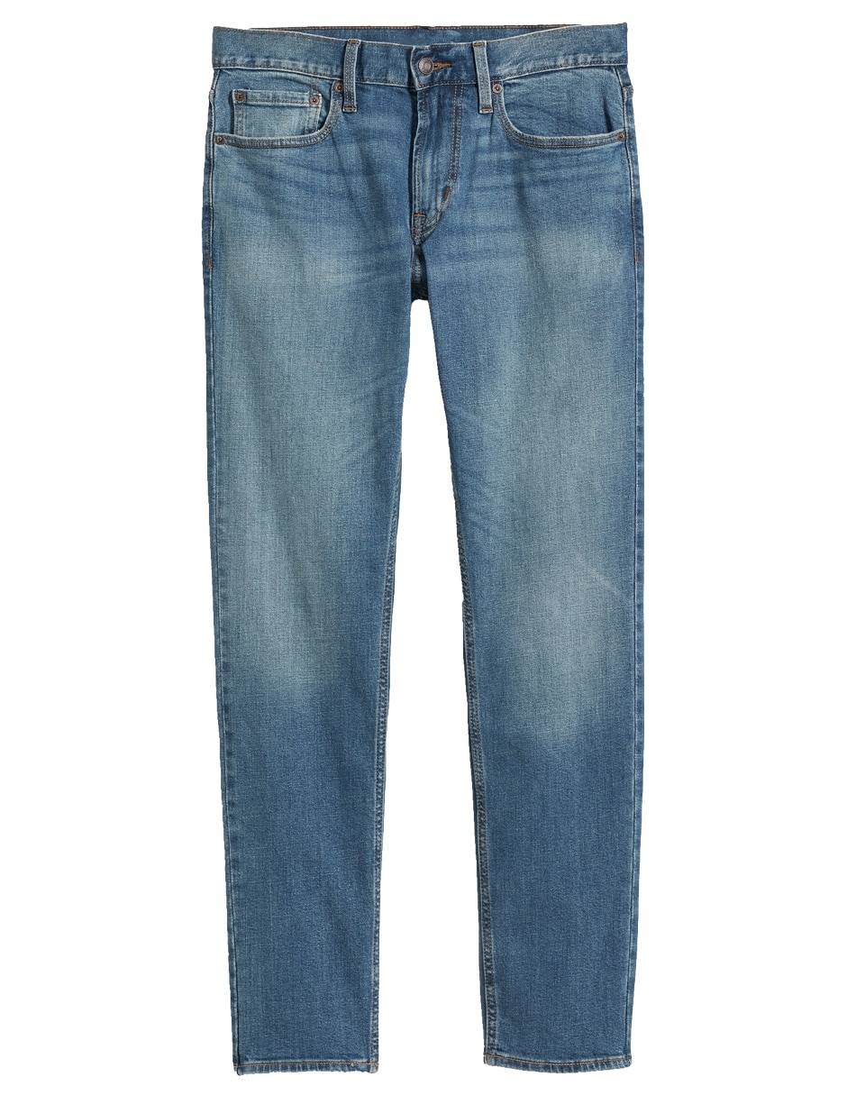 Jeans slim lavado claro para hombre