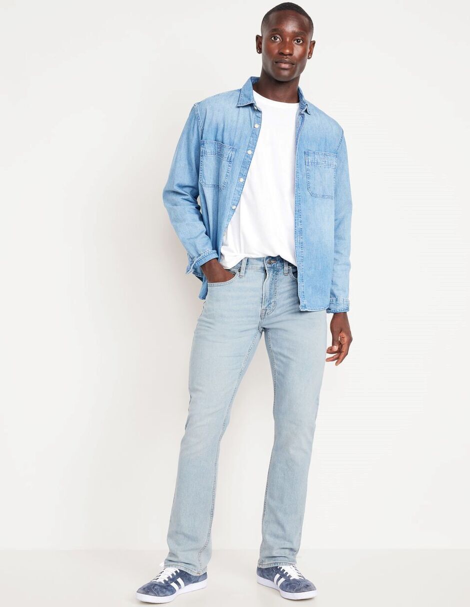 Jeans slim lavado claro para hombre Jeans slim lavado claro para hombre