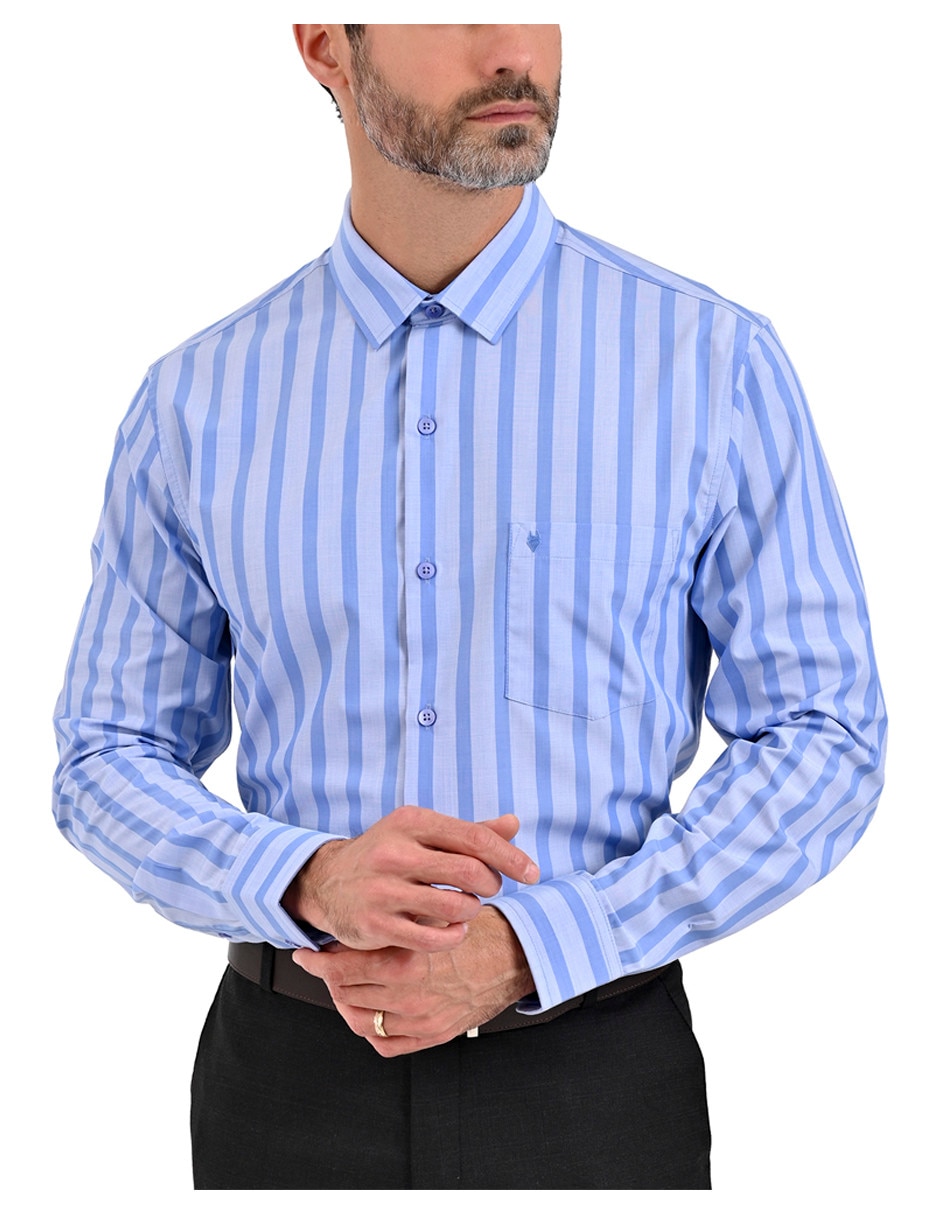 Camisa casual de algodón manga larga para hombre