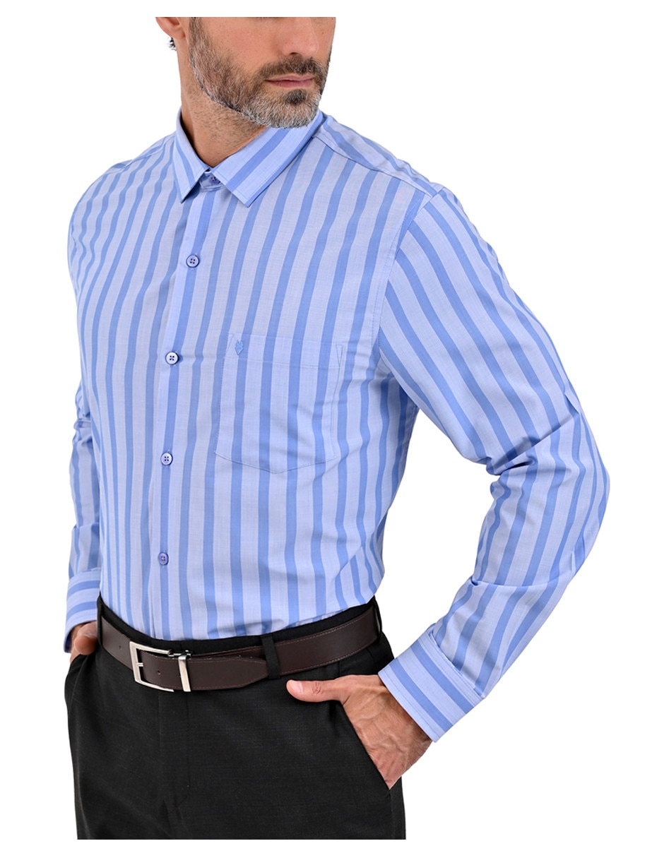 Camisa casual de algodón manga larga para hombre