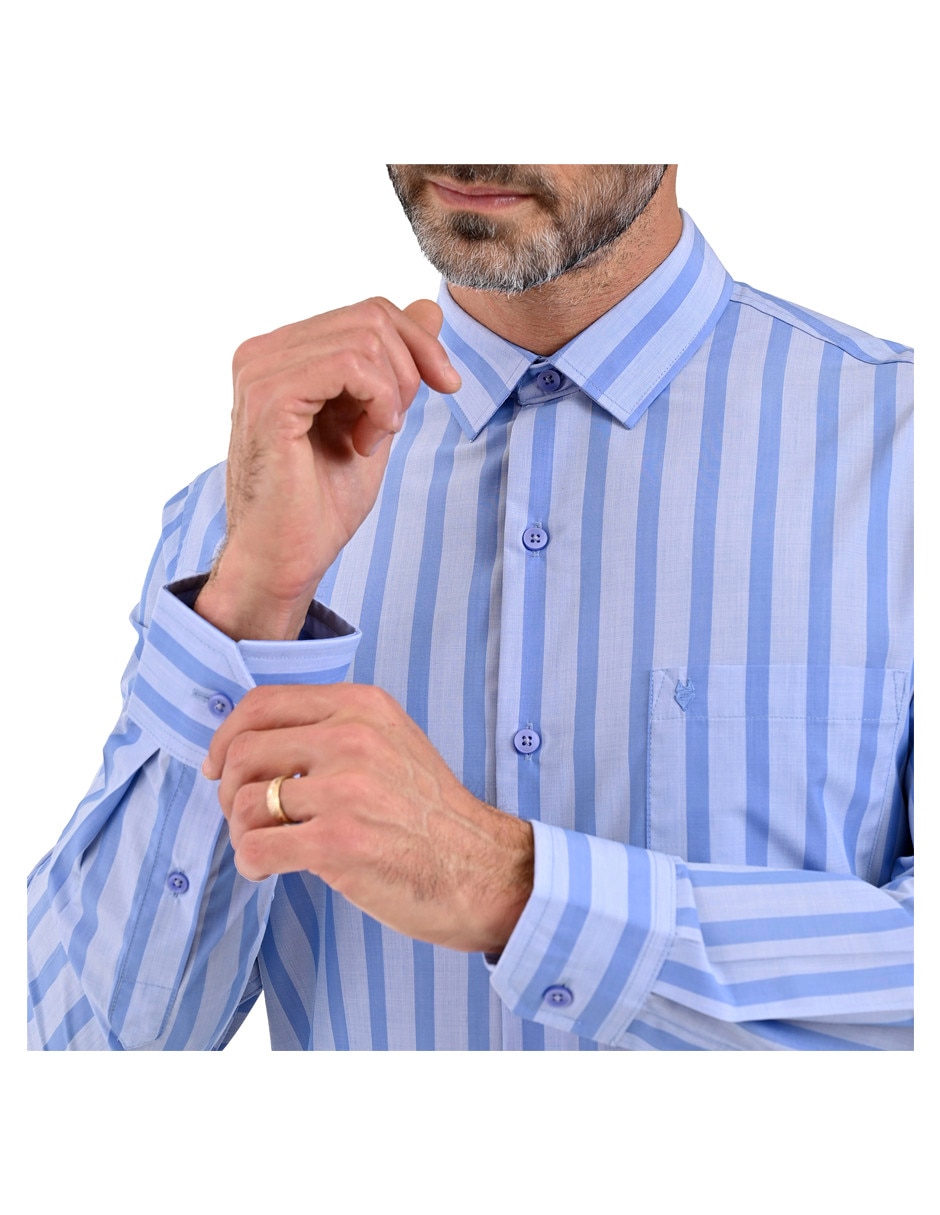 Camisa casual de algodón manga larga para hombre