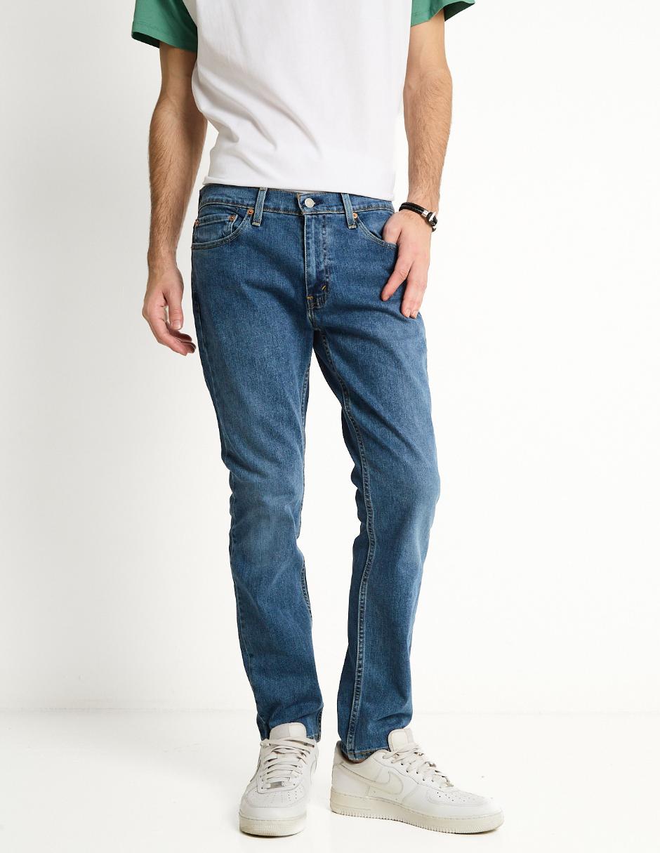 Jeans slim lavado medio para hombre 1