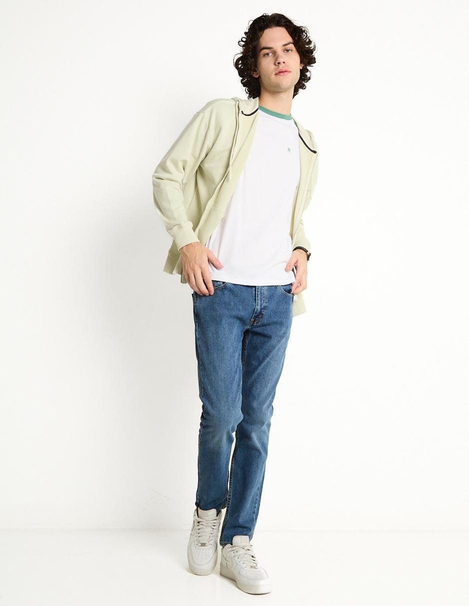 Jeans slim lavado medio para hombre 6