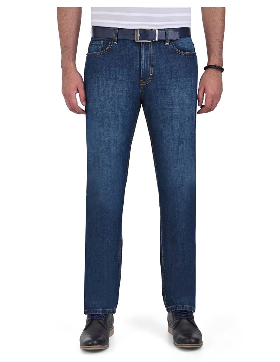 Jeans straight deslavado para hombre 1