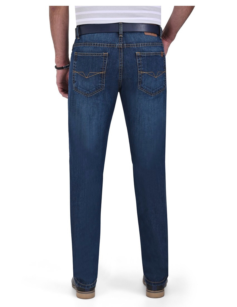 Jeans straight Yale deslavado para hombre