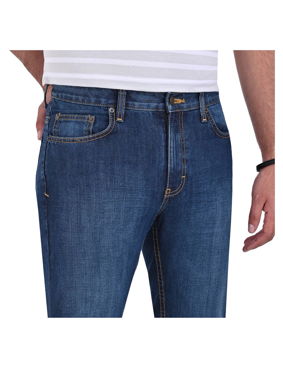 Jeans straight Yale deslavado para hombre