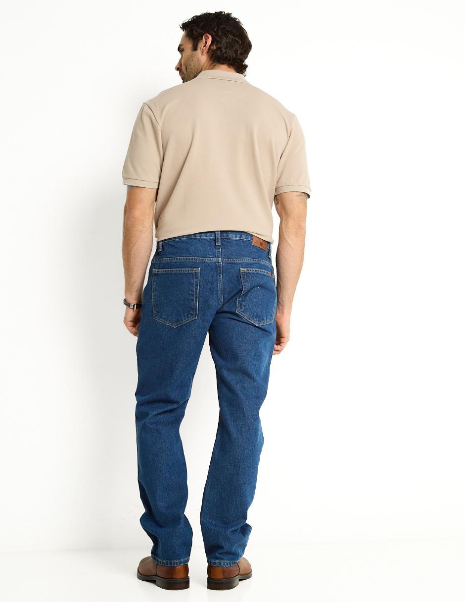 Jeans recto Yale lavado obscuro para hombre