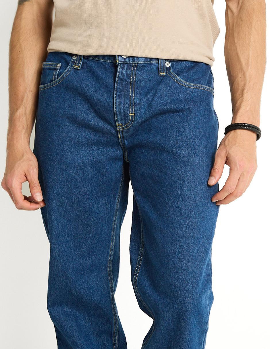 Jeans recto Yale lavado obscuro para hombre