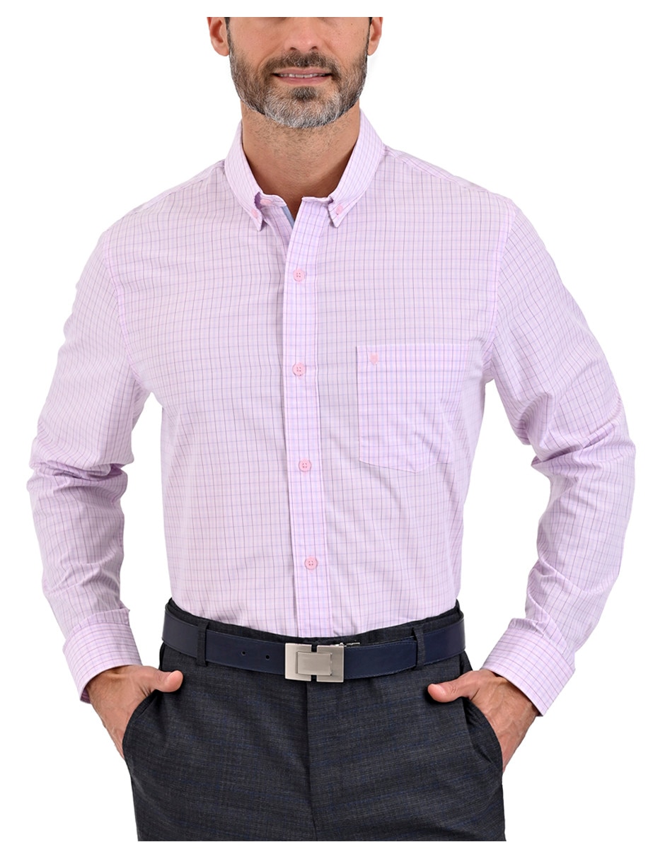 Camisa casual manga larga para hombre
