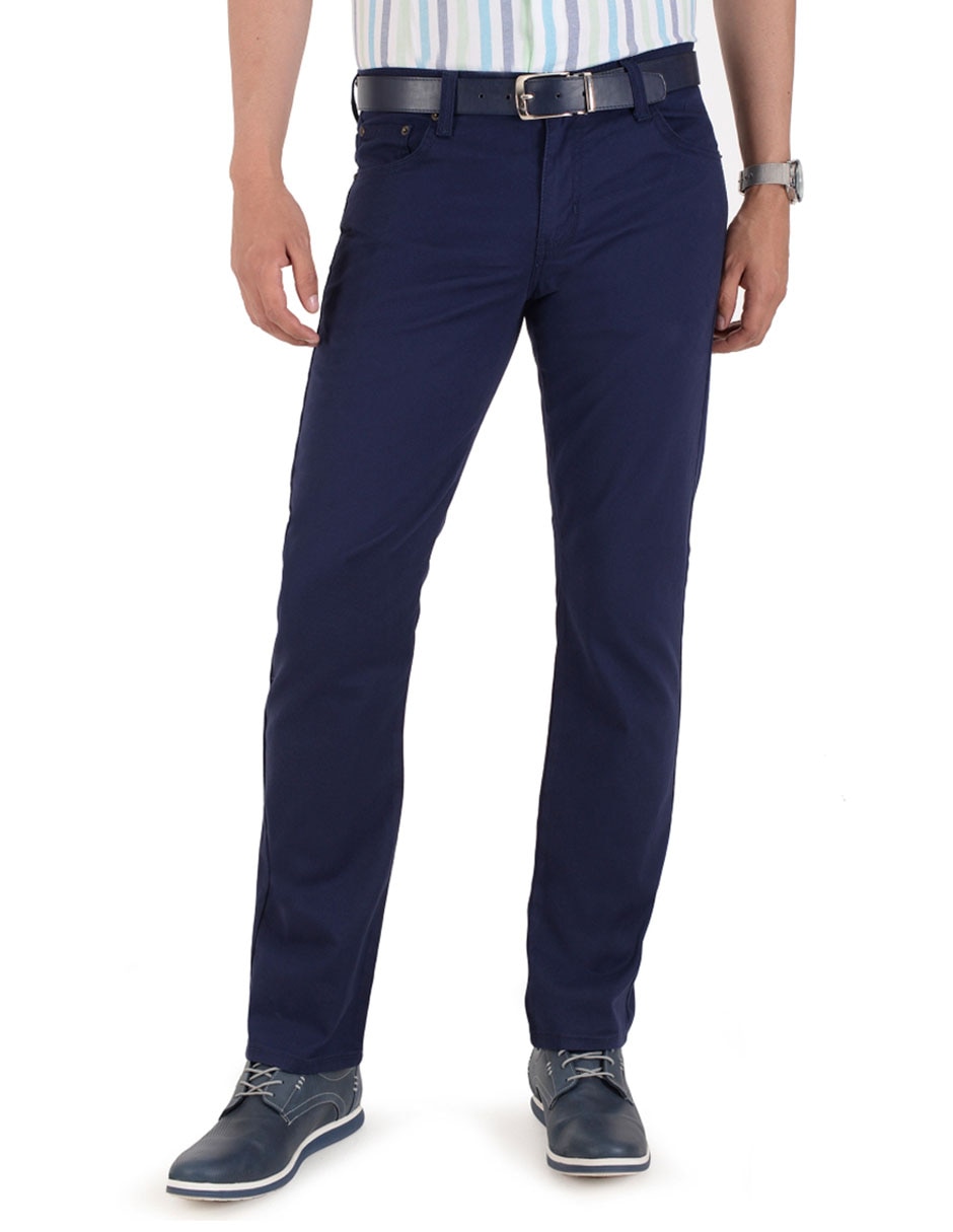 Pantalón slim de gabardina para hombre Pantalón slim de gabardina para hombre