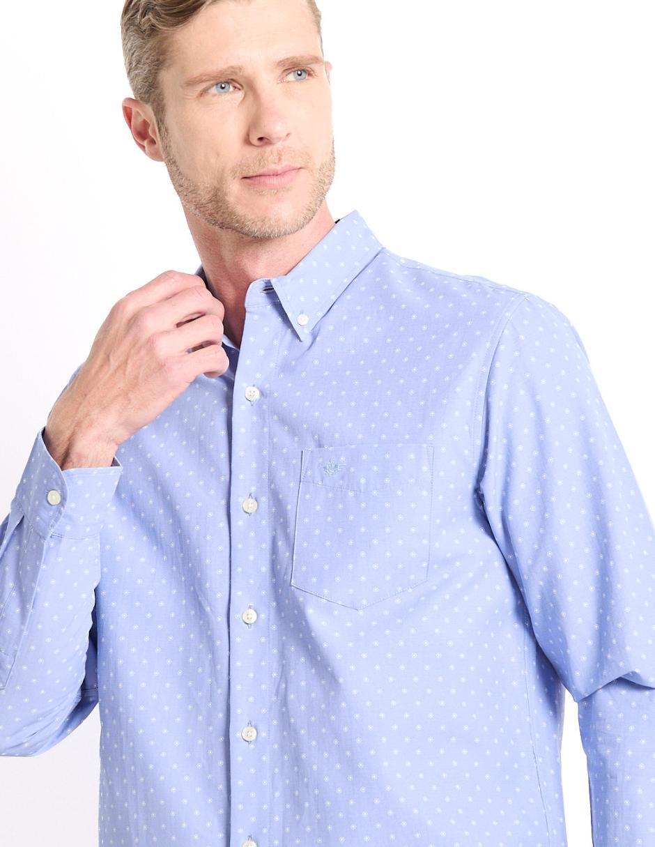 Camisa business casual Dockers de algodón manga larga para hombre