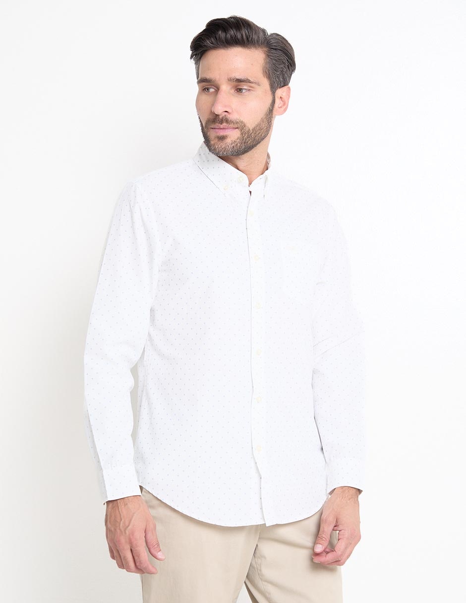 Camisa casual de algodón manga larga para hombre Camisa casual de algodón manga larga para hombre