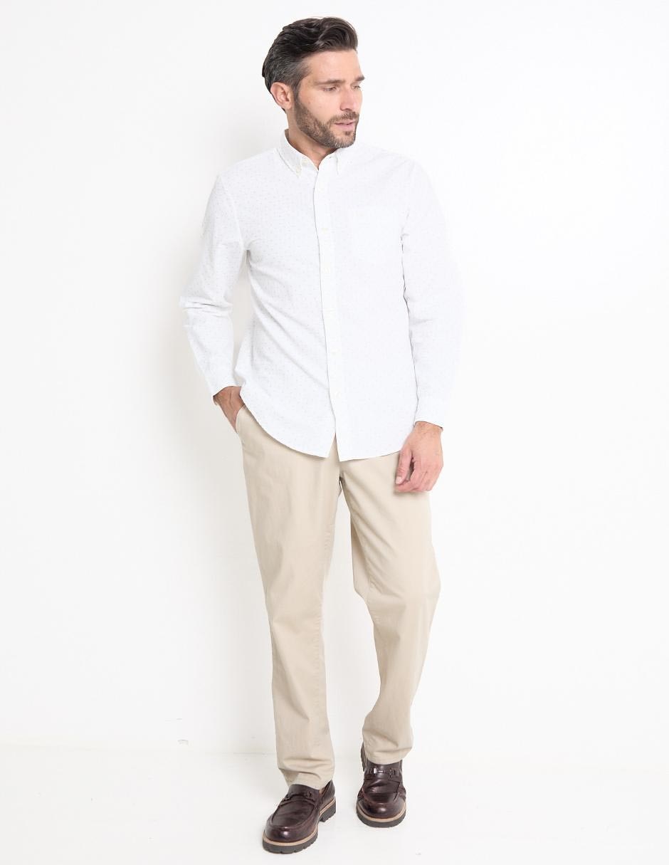 Camisa casual Dockers de algodón manga larga para hombre