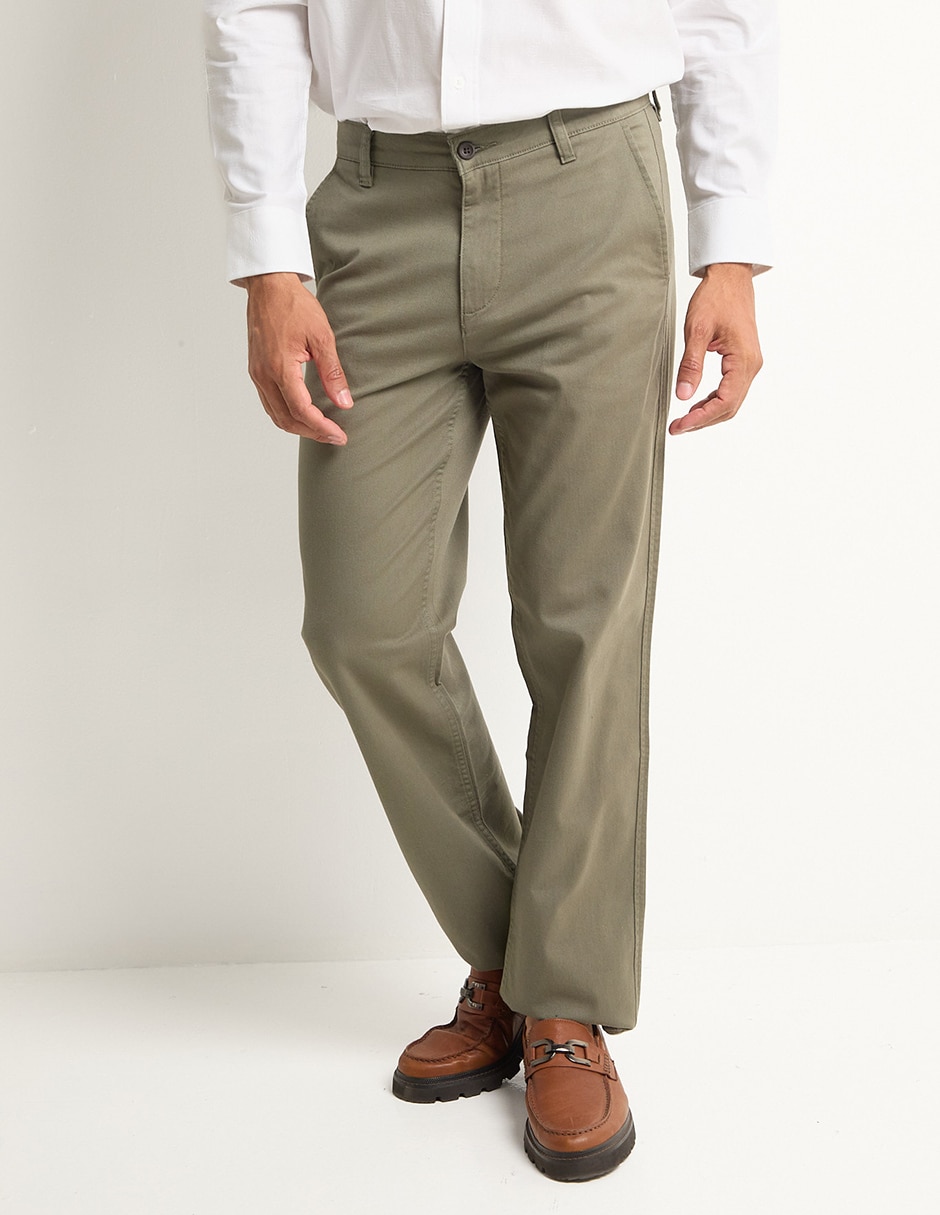 Pantalón straight de algodón para hombre