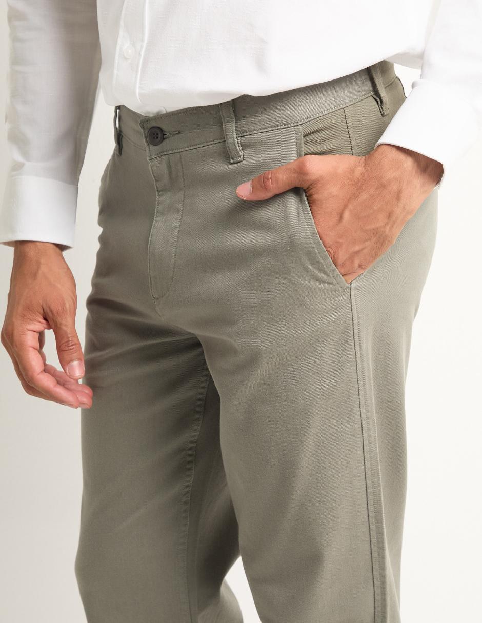 Pantalón straight de algodón para hombre 4