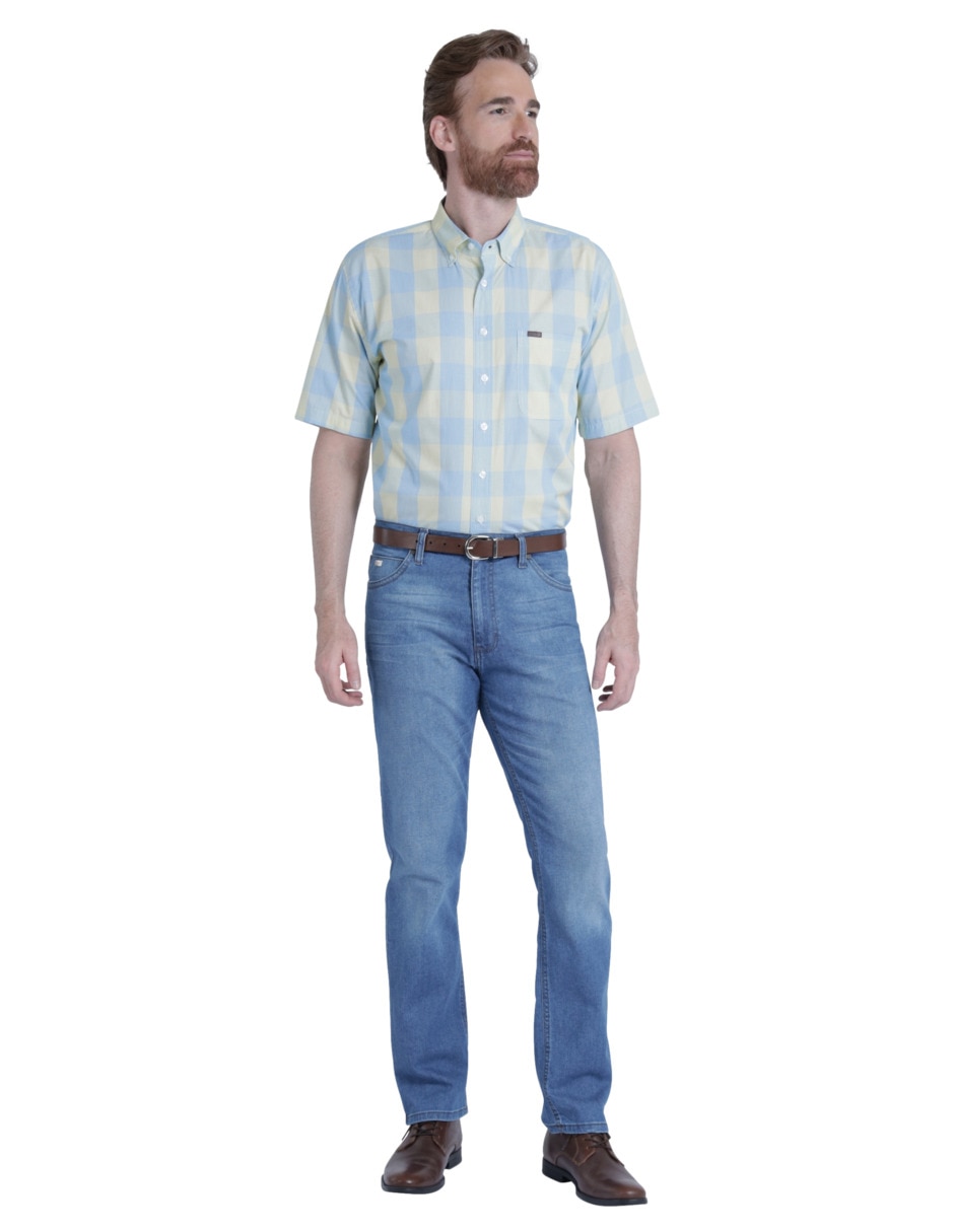 Jeans straight Lee lavado sand blast para hombre