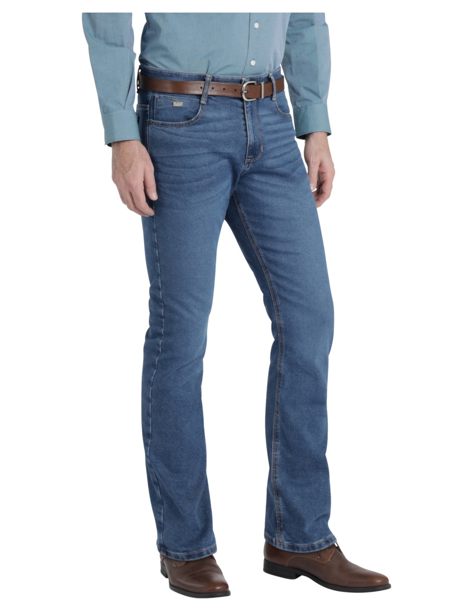 Jeans slim lavado sand blast para hombre 1