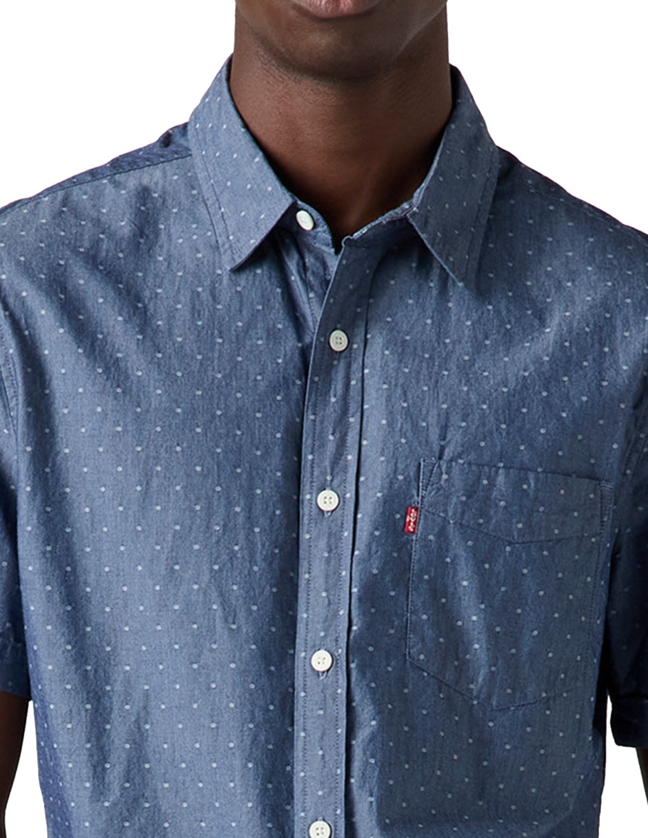 Camisa casual Levi's de algodón manga corta para hombre 2