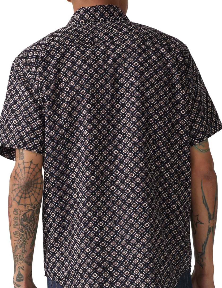 Camisa casual de algodón manga corta para hombre 4