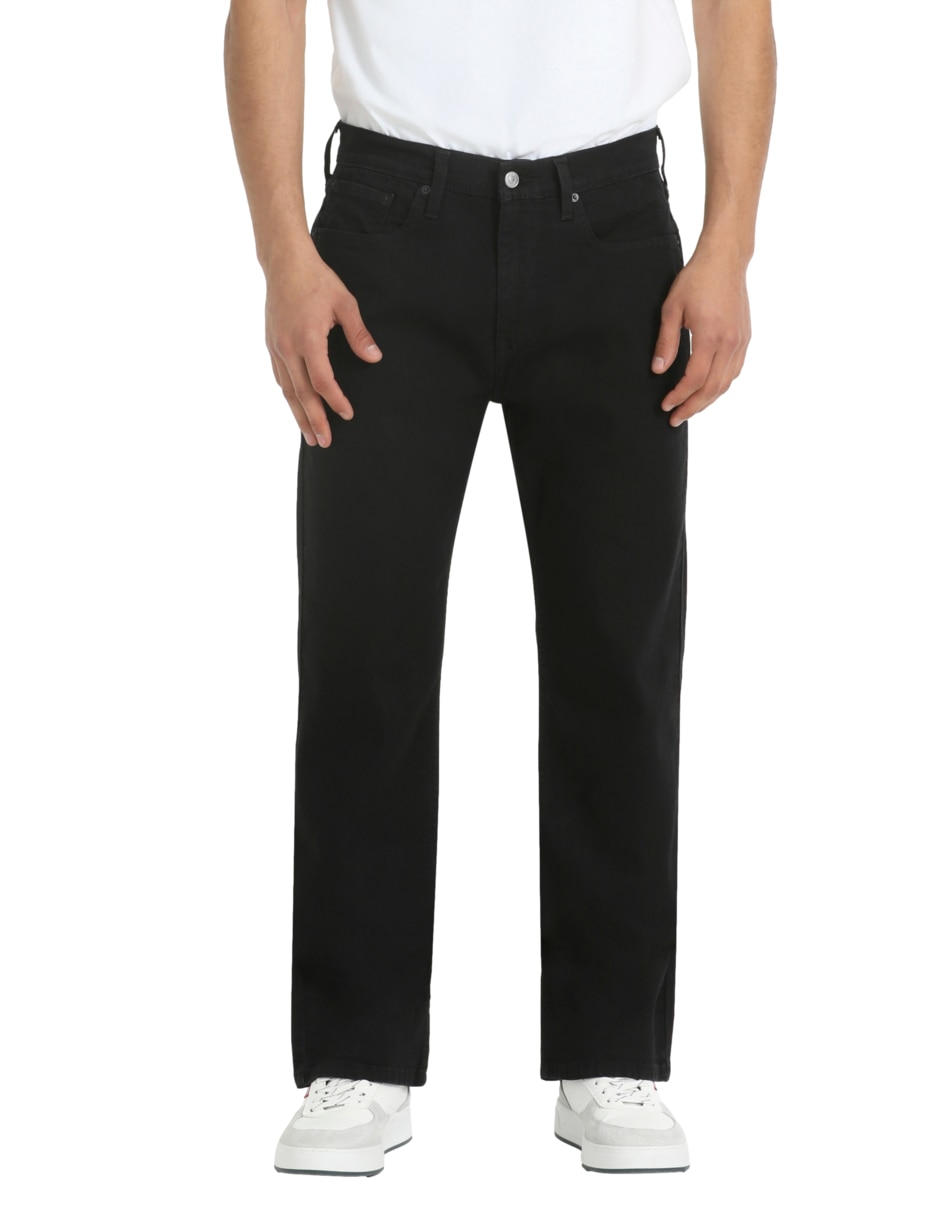 Jeans straight lavado obscuro para hombre 1